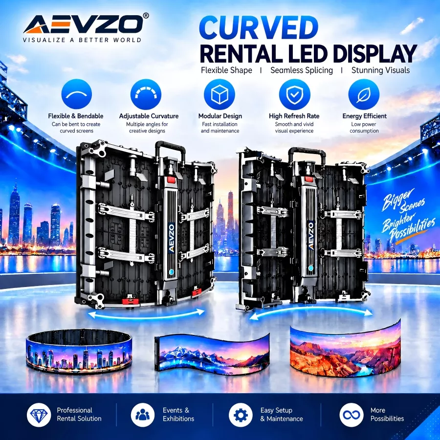 500×500 / 500×1000 Curved Rental LED Display