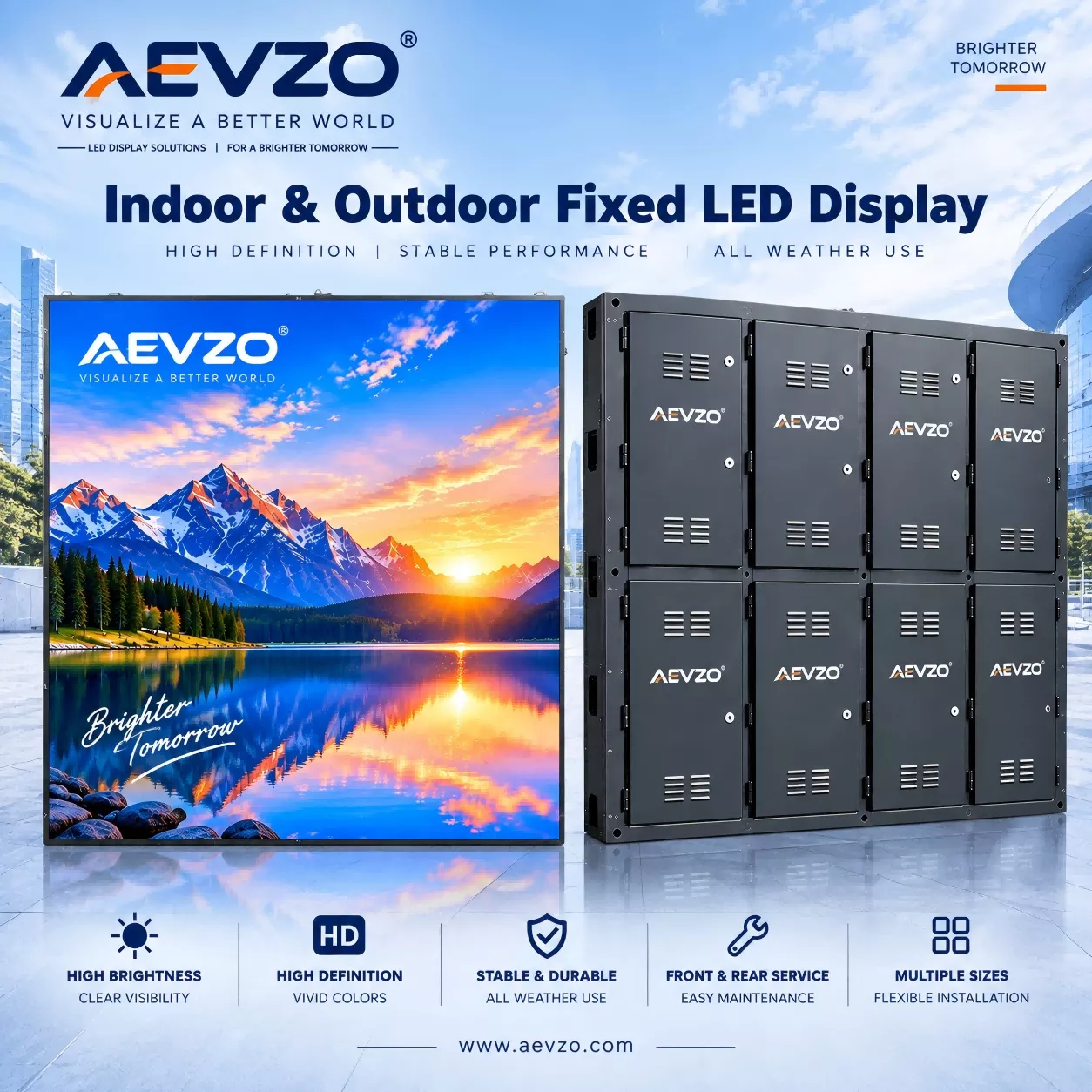 960×960 Indoor & Outdoor Fixed LED Display